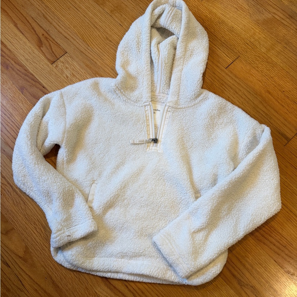 Abercrombie Kids Cream Fleece Hoodie